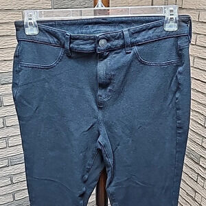 American Eagle Hi Rise Jegging Black Sz 14 Short